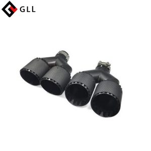 Gearwheel Style Carbon fiber Exhaust tip-Dual outlet